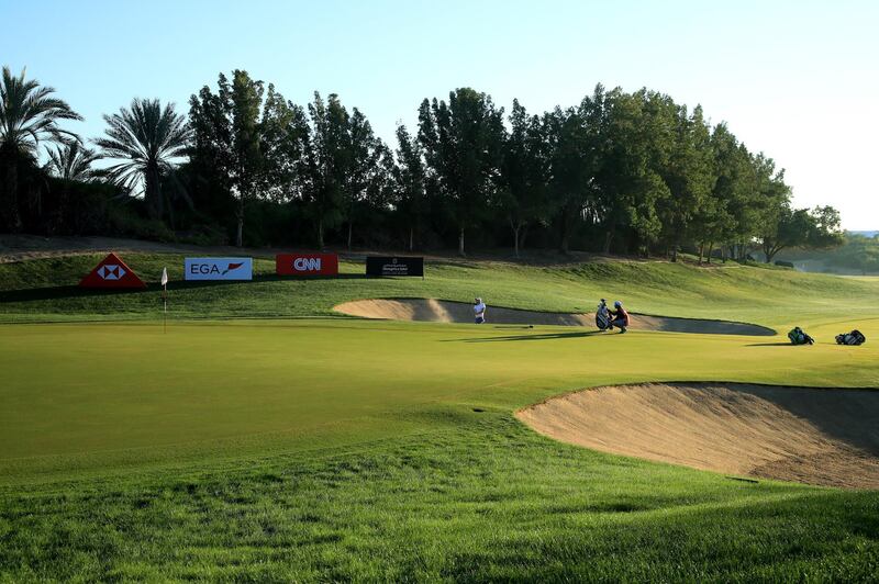 Shaun Norris plays his third shot on the eleventh. Getty