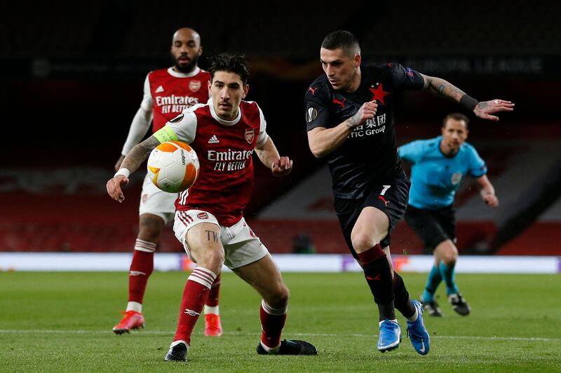 Nicolae Stanciu 6 - A quiet evening for the Romanian playmaker who struggled against the double pivot of Xhaka and Partey. Eventually replaced after being unable to create a big chance for the Czech side. AFP