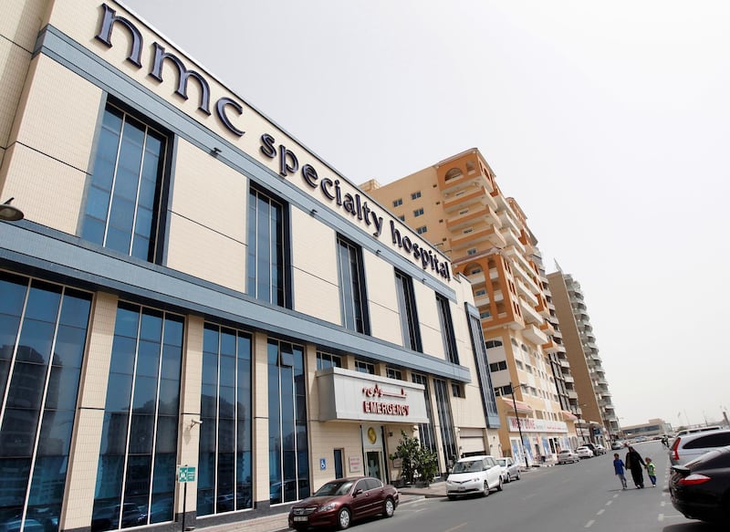 FILE PHOTO: An NMC Specialty Hospital, part of the NMC Healthcare group which listed in the London Stock Exchange, is seen in the Al Nahda area of Dubai April 29, 2012. REUTERS/Jumana El Heloueh/File Photo