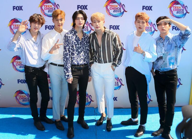 Monsta X attend the 2019 Teen Choice Awards in California on August 11, 2019. AFP