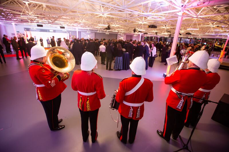 A band plays at the special event held to celebrate the UAE's 50th National Day.