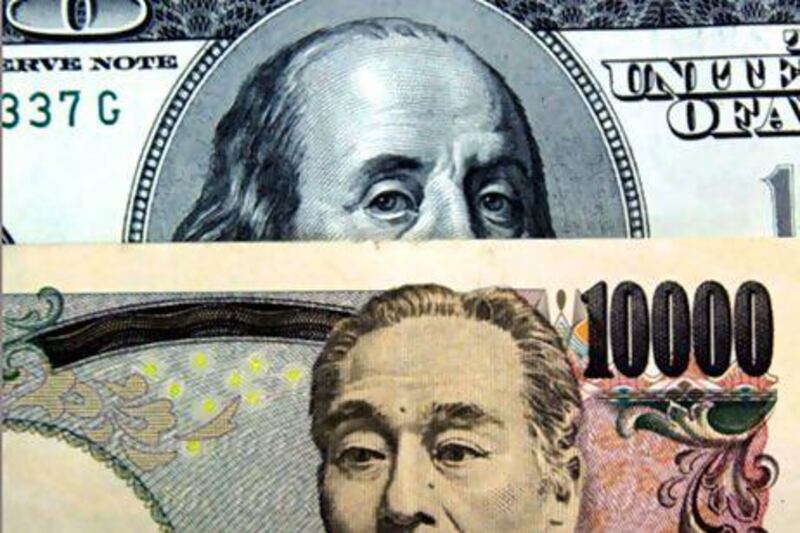 The yen declined 0.8 per cent to 82.30 per dollar in early New York trading. REUTERS / Truth Leem
