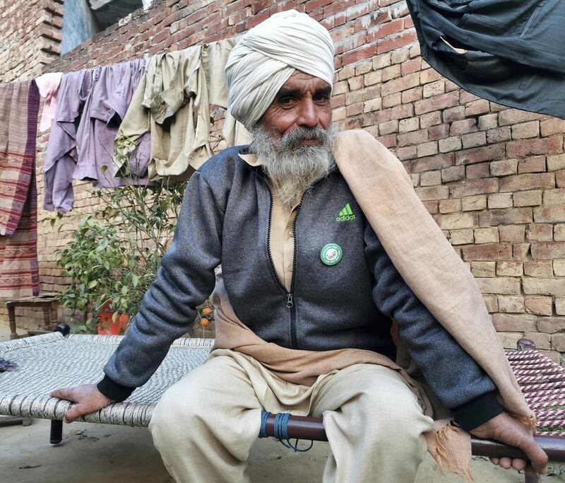 Balbir Singh, 62, from Rauni village in Ludhiana was among the first batch of protestors who left for Delhi on November 26 to protest against the new farm laws. Taniya Dutta for The National