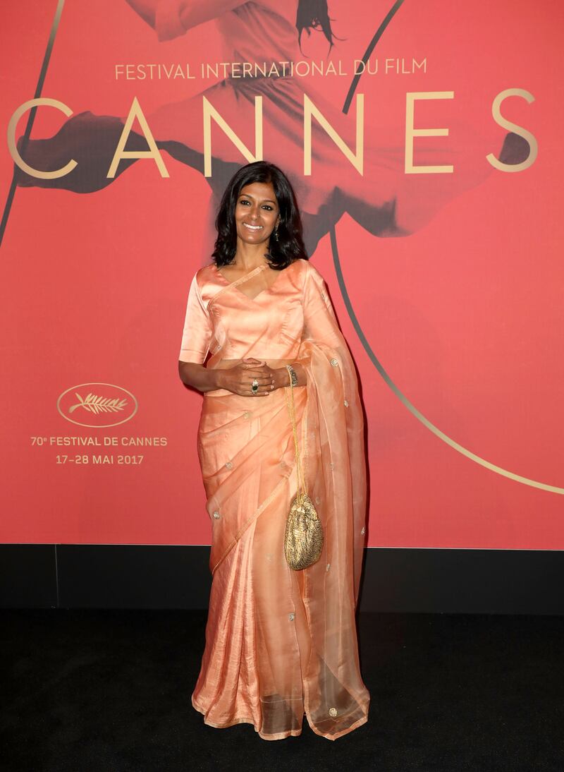 Actress and director Nandita Das graced the 70th Cannes Film Festival in 2017 in a peach silk sari while promoting her film 'Manto'. Getty