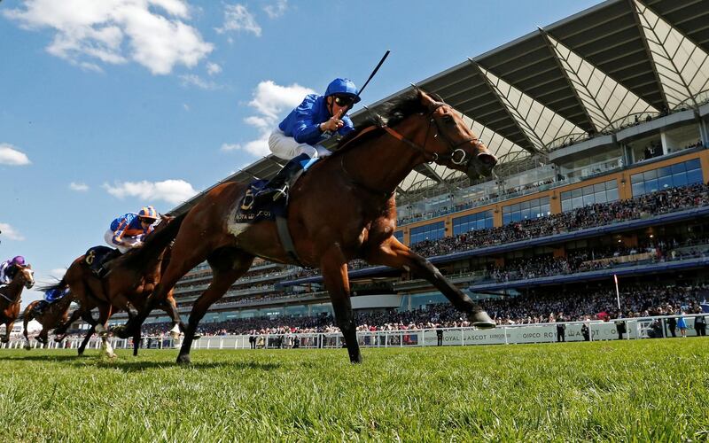 Horse Racing - Royal Ascot - Ascot Racecourse, Ascot, Britain - June 22, 2018   Old Persian ridden by William Buick before winning the 3.05 King Edward VII Stakes   Action Images via Reuters/Andrew Boyers