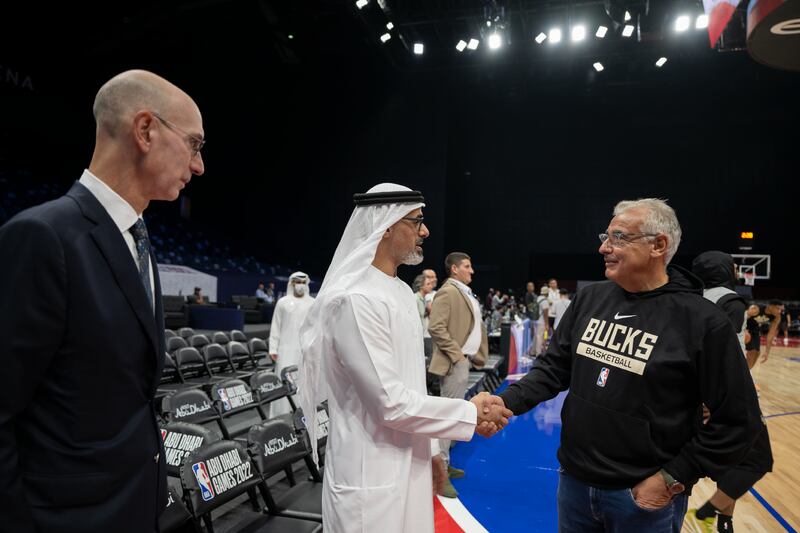 Sheikh Khaled with Mr Lasry, right, and Mr Silver. 