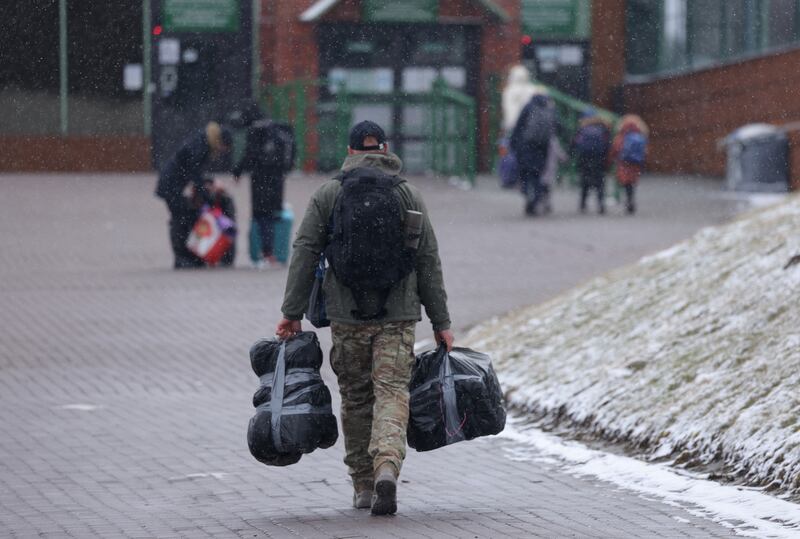 Both Ukraine and Russia say thousands of people have gone to Ukraine to fight. Getty Images