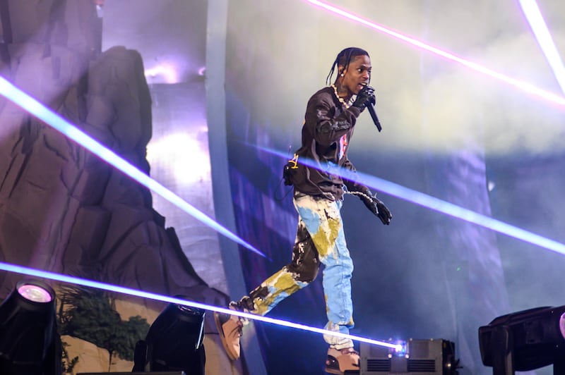 Travis Scott has been hit by hundreds of lawsuits following the deaths of 10 people at his Astroworld Festival in Houston, Texas, on November 5, 2021. AP