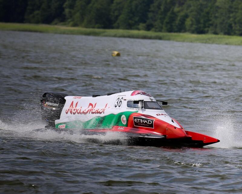Team Abu Dhabi 35 in F2 race action. Courtesy Abu Dhabi International Marine Sports Club