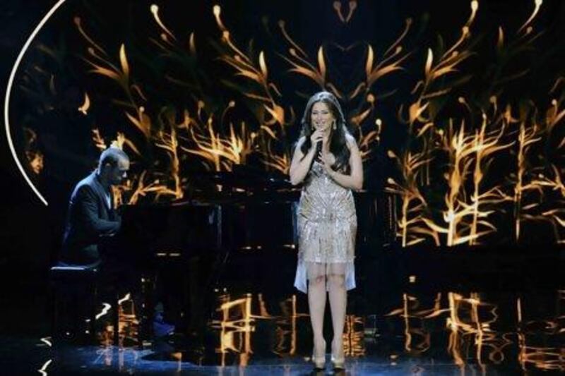 Farah Youssef performs a cover of Someone Like You by Adele on Arab Idol. Courtesy MBC