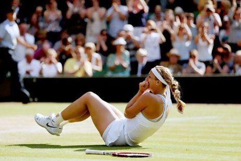 Sabine Lisicki became the first German after Steffi Graf, 14 years ago, to enter a major final.Clive Brunskill / Getty Images