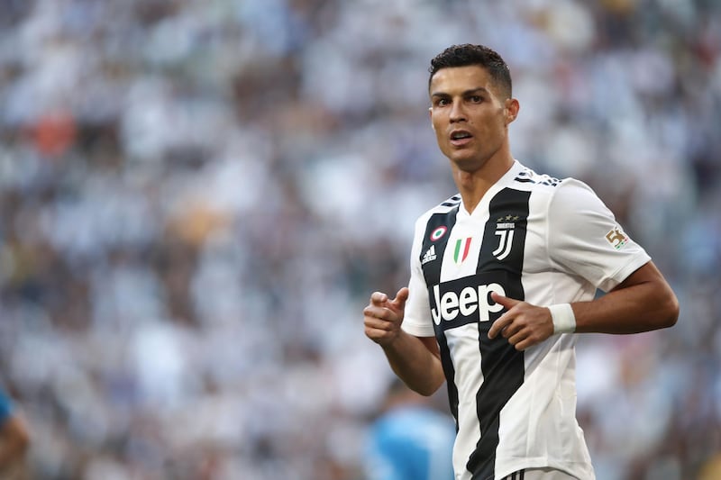 (FILES) In this file photo taken on September 26, 2018 Juventus' Portuguese forward Cristiano Ronaldo looks on during the Italian Serie A football match between Juventus and Bologna at the Allianz Stadium in Turin. Cristiano Ronaldo on October 3, 2018 categorically denied accusations by a former model who says the Portuguese superstar raped her in a Las Vegas hotel penthouse suite in 2009."I firmly deny the accusations being issued against me," tweeted the 33-year-old, who plays for Juventus in Italy's Serie A. "Rape is an abominable crime that goes against everything that I am and believe in."
 / AFP / Isabella BONOTTO
