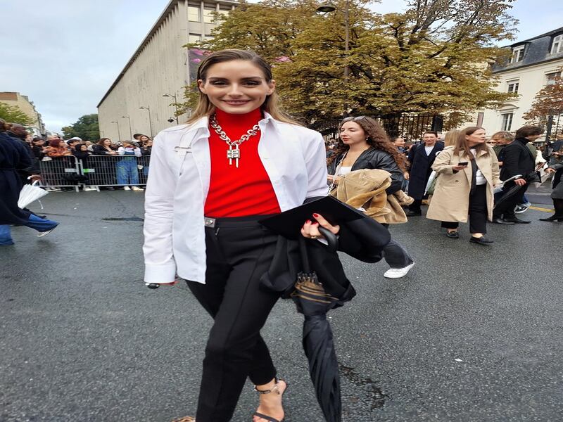 Olivia Palermo at the Givenchy show. Sarah Maisey / The National