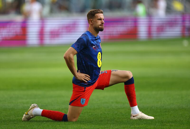 Jordan Henderson - 5: Huffed and puffed in the first half and was partly to blame for Ukraine's goal as he failed to react quickly enough and track Zinchenko's run. Better in the second half but a mediocre display overall. Reuters