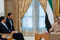 Sheikh Mansour discusses trade with Iranian minister