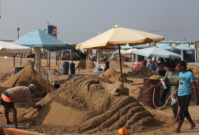 The Alexandria Sand Sculptures Festival promotes tourism and marks the beginning of summer in Alexandria