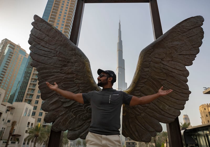 'Wings of Mexico' by Jorge Marin in Burj Plaza, Dubai. 