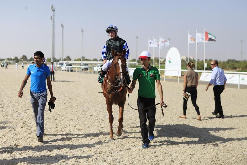 Jockey James Doyle has seen success in the UAE and will be in the gates at Newmarket on Saturday night. Sarah Dea / The National

