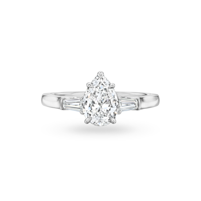 A Harry Winston pear-cut engagement ring. Photo: Harry Winston