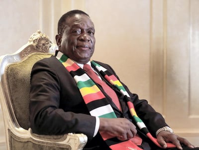 Abu Dhabi, March 17, 2019.  Interview with the President of Zimbabwe, Emmerson Mnangagwa.
Victor Besa/The National
Section:  NA
Reporter:  Charlie Mitchell and James Haines-Young