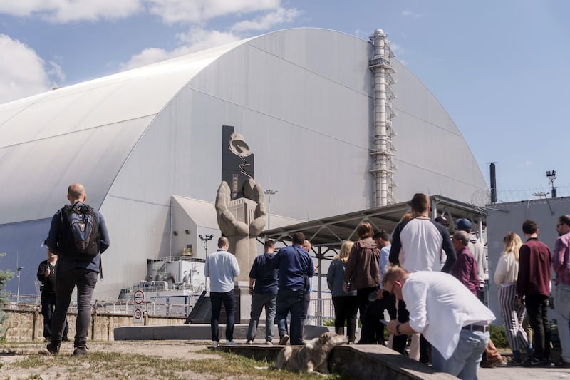 Tourists visit the memorial site to those responsible for the cleanup operation following the nuclear disaster. Bloomberg