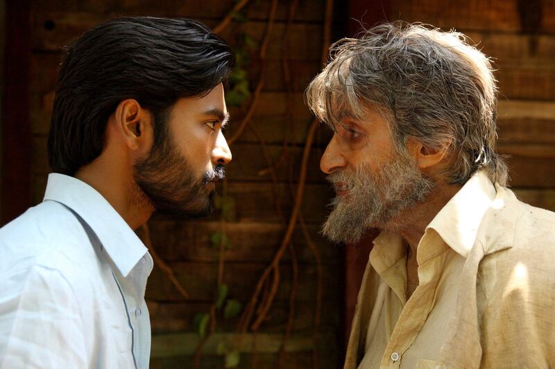 Handout film stills for Shamitabh staring Amitabh Bachchan, right, and Dhanush, left.
CREDIT: Courtesy Hope Productions *** Local Caption ***  1G7U6113.JPG