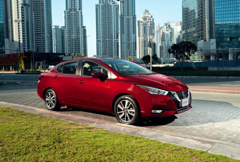 The 2020 Nissan Sunny in its Middle East home. All photos courtesy Nissan