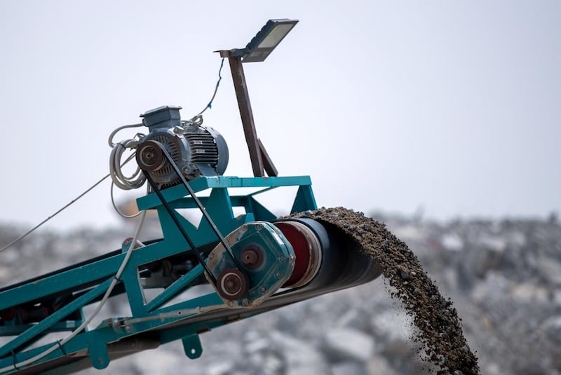 Abu Dhabi, United Arab Emirates, March 10, 2021.  A tour of the Ghayathi waste crusher facility in Al Dhafra region.
Victor Besa/The National
Section:  NA
Reporter:  Haneen Dajani