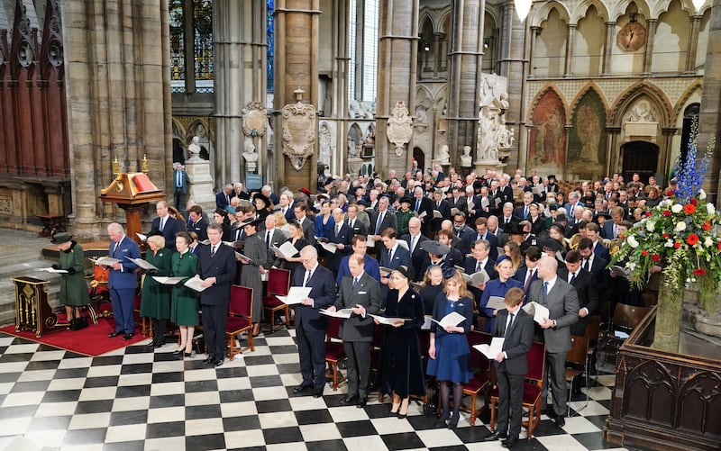 People inside Westminster Abbey during the service. PA