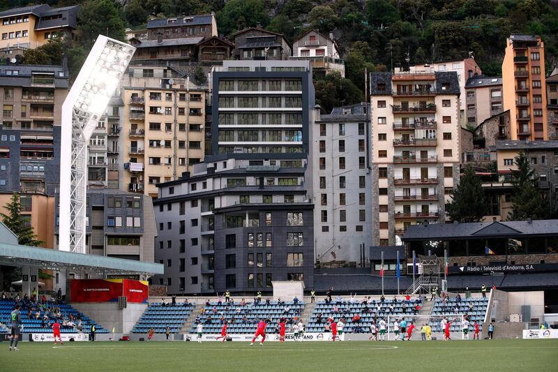 General view of the international friendly between Andorra and the Republic of Ireland at the Estadio Nacional in Andorra La Vella, on Thursday, June 3. Reuters
