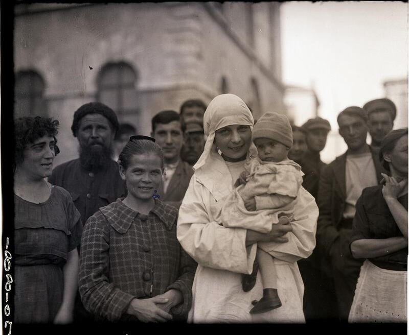 The 1917 Russian Revolution and Civil War forced millions to flee their homeland, including writer Teffi. Above, a nurse and refugees at a camp in Istanbul, Turkey, in 1922. Bettman / Corbis / Getty Images