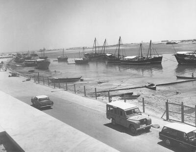 Low tide on the Creek in Dubai, 1967. (Photo by Chris Ware/Keystone Features/Hulton Archive/Getty Images)