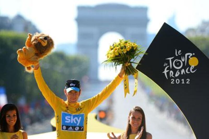 Bradley Wiggins became the first British rider to win the Tour de France. Jerome Prevost / AFP