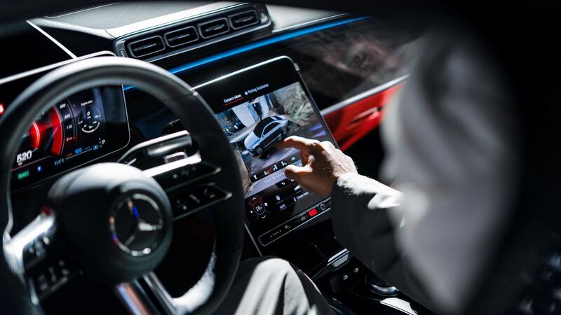 There are five screens in the S-Class.