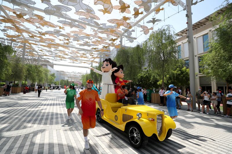 International Colours Parade on the first day of Expo 2020 in Dubai. Chris Whiteoak / The National