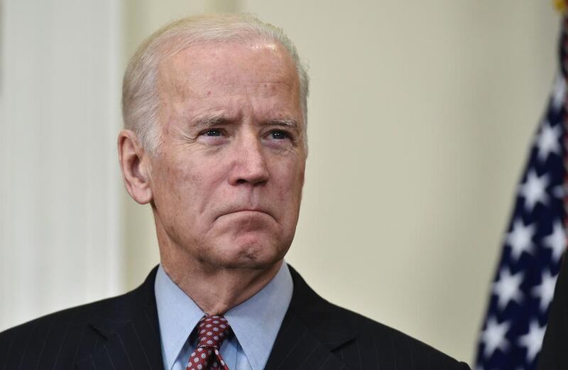 US vice president Joe Biden will visit the UAE on Saturday where he will meet the country’s leaders. Mandel Ngan / AFP