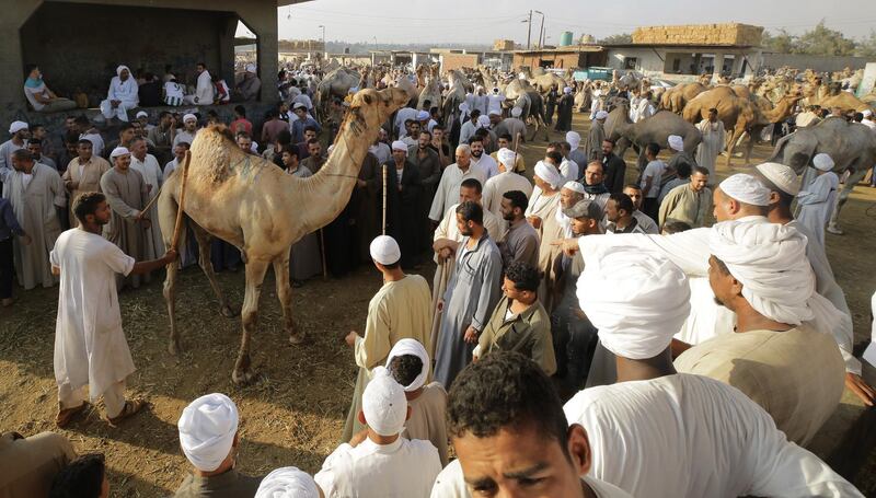 The bustle at the market.