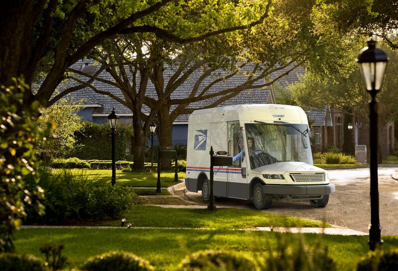 The new design of the United States Postal Service mail vehicles, which are expected to come into use in 2022. 