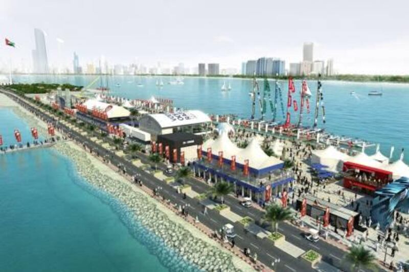 ABU DHABI CORNICHE TO GET ÔDESTINATION VILLAGEÕ FOR VOLVO OCEAN RACE HOSTING  TDIC Developing Prime Waterfront Site To Leave ÔSailing LegacyÕ   Abu Dhabi, UAE. 12 June 2011: A specially-designed 55,000m? ÔDestination VillageÕ is  being built on the Abu Dhabi Corniche breakwater to host the Volvo Ocean Race yachting fleet and its many thousands of fans expected to descend on the UAE capital when the city welcomes the flotilla this New Year.  Plans for the ÔDestination Village,Õ which will be adjacent to the Heritage Village and overlooking Abu DhabiÕs impressive city skyline, have been unveiled by Abu Dhabi Tourism Authority (ADTA), which is behind the two-week fleet stop-over and the huge visitor activation programme planned around it.   COURTESY TDIC