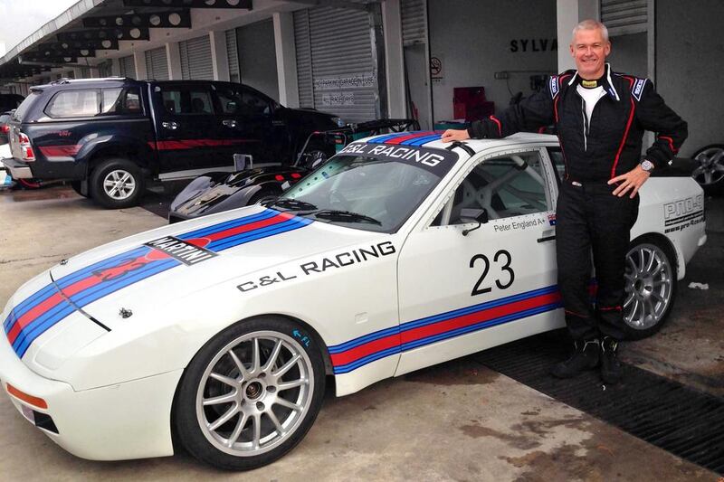 Peter England, the chief executive of RAKBank, is an avid car racer. Courtesy Peter England