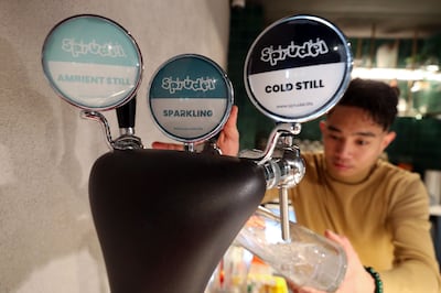 Sprudel's taps dispense still and sparkling water in offices, restaurants and hotels across the UAE. Chris Whiteoak / The National