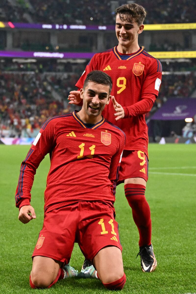 Ferran Torres - 8. Made it 3-0 with a cool penalty after just 30 minutes. And 4-0 after 53, hooking in a ball past the hapless, hopeless, Costa Ricans. Perfect start for him in the World Cup finals. AFP