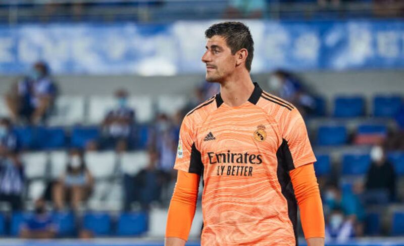 Thibaut Courtois of Real Madrid during the La Liga match against Alaves. Getty