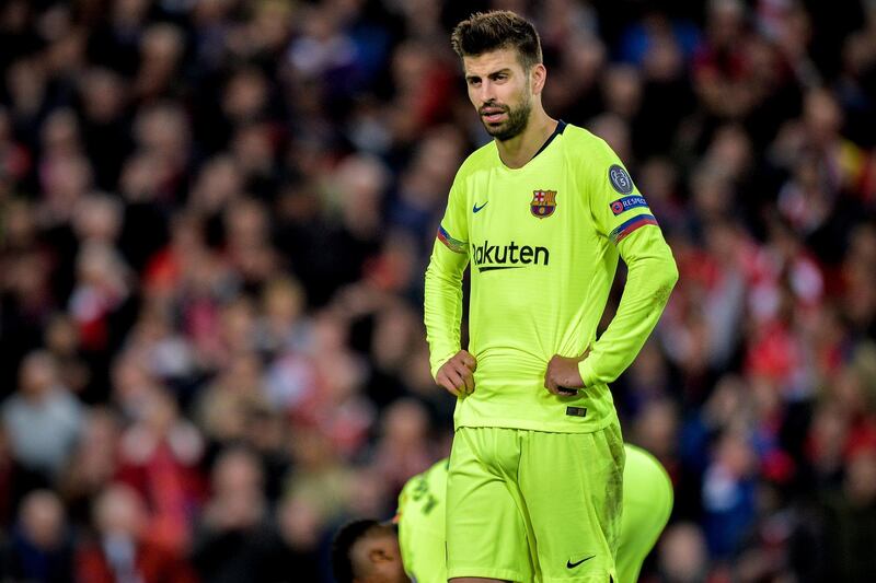 Gerard Pique: 5/10: Got pulled from pillar to post by Liverpool's attack. Saw the danger too late as Origi smashed home Liverpool's fourth goal. AFP