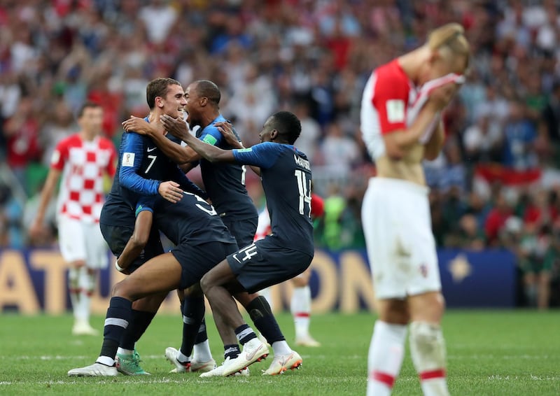 France players celebrate winning the World Cup. Getty Images