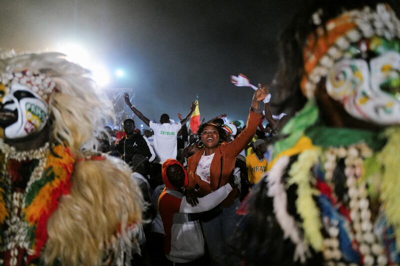 Senegal fans celebrate after winning the Africa Cup of Nations 2021 final. Reuters