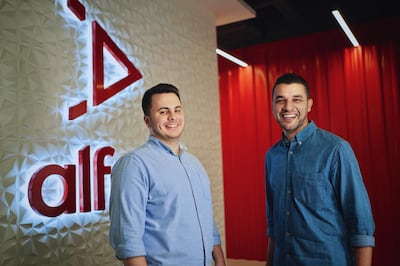 The architects of the gender reveal: Alfan Group chief executive Mohammad Fattal and head of growth, Moktar Larbi. Alfan Grouo