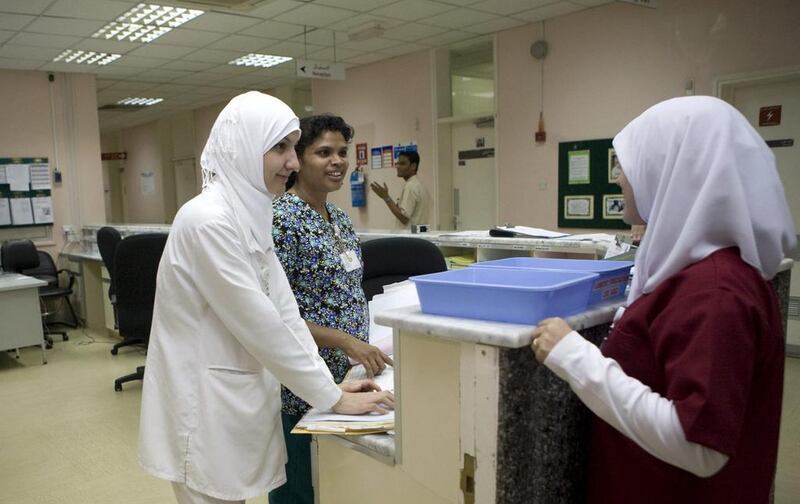 Figures revealed at the Abu Dhabi Medical Congress show that just 3 per cent of the 23,000 to 25,000 nurses across the emirates are UAE nationals. Nicole Hill / The National 