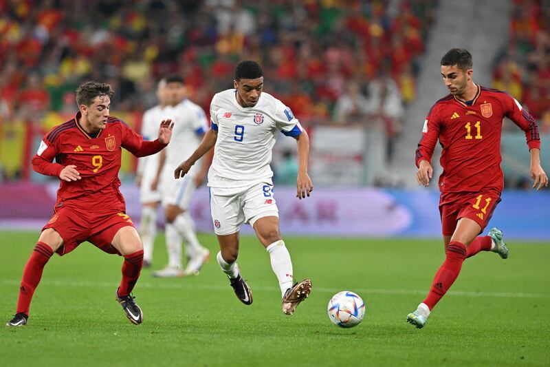 Jewison Bennette - 5. A tough night for the 18-year-old who spent most of the game trying to keep shape as Spain kept possession. Wasn’t provided service when forward to try and influence the match. AFP