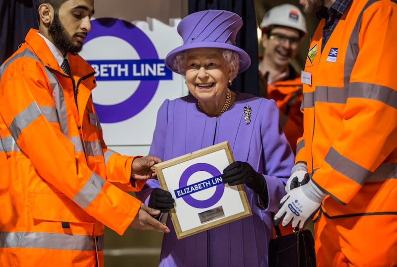 A train line in London is named after the monarch in 2016. Getty